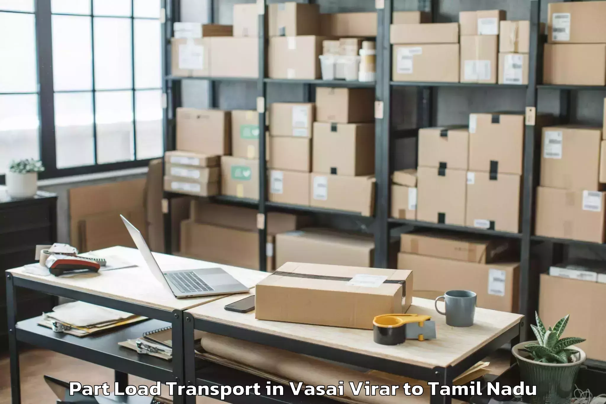 Top Vasai Virar to Pudukkottai Part Load Transport Available